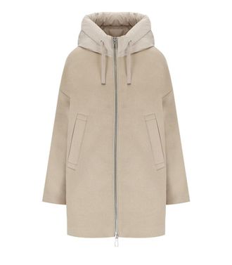 Duno Mayu Beige Hooded Jacket