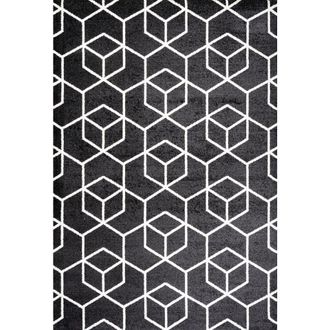 Jonathan Y Designs Tumbling Blocks Modern Geometric Area Rug in Black/white at Nordstrom, Size 5Ft 0In X 8Ft 0In