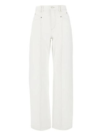 Isabel Marant Drolane logo-patch jeans - Bianco