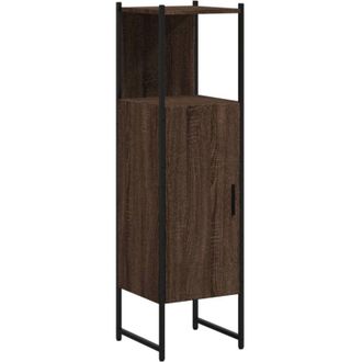 vidaXL Bathroom Cabinet Brown Oak 33x33x120.5 cm Engineered Wood Vidaxl