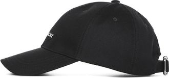 Givenchy Mens Black 4g Embroidered Cap Cotton Hat