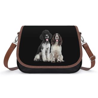Generic Poodle And English Springer Spaniel Dog Fashion Womens Crossbody Bags Novelty Handbag Shoulder Bag Purse