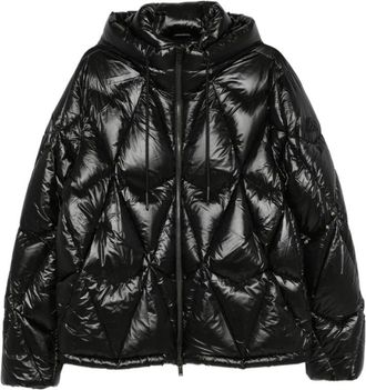 Moose Knuckles Jassen, Heren, Zwart, L, Leer, Iceberg Quilt Down Puffer