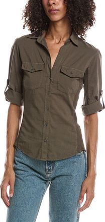 James Perse 3/4-Sleeve Paneled Shirt