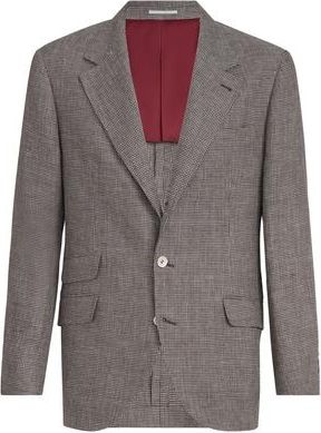 Brunello Cucinelli Linen Cavallo blazer in Hazelnut at Nordstrom, Size 54 It