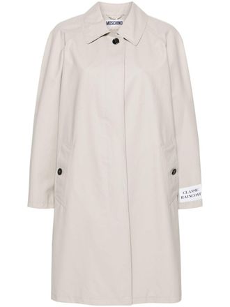Moschino Trench midi con applicazione - Toni neutri