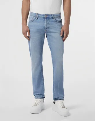 Philipp Plein Basic Straight Cut Jeans Men in Mykonos at Nordstrom, Size 30