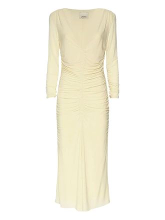 Isabel Marant Laly midi dress - women - Viscose/Elastane - 36 - Yellow