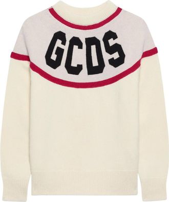 GCDS Gcds, Truien & Vesten, Heren, Wit, XS, Trui met ronde hals