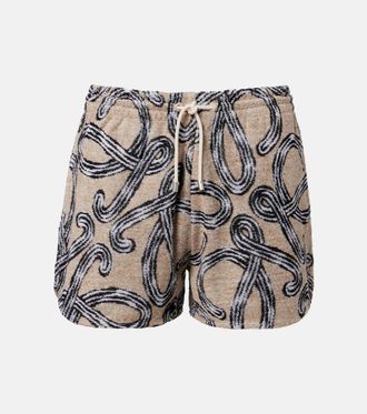 Loewe Paulas Ibiza Anagram cotton-blend shorts