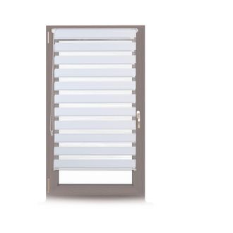 Relaxdays Relaxdays - 4 Estores Dobles De Sujeci&oacute;n Fija, Sin Perforaciones De Tela Blanco 66x156 Cm, Blanco