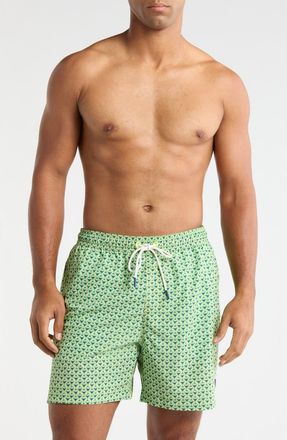 Tommy Bahama Naples Teeny Martini Print Swim Trunks in Tequila at Nordstrom, Size Small