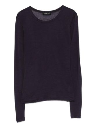 Anine Bing Sylvie long-sleeve T-shirt - Blue