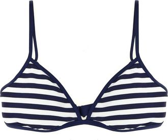 Polo Ralph Lauren Gestreepte Triangel Bikini Top - Dames - Bikinis - Blauw - M - Nylon - Badmode