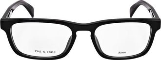 Rag & Bone Mens Black Rectangular Eyeglass Frames RNB7045