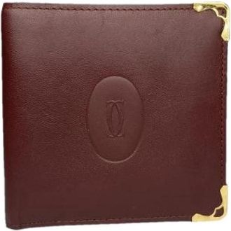 Cartier Pre-owned Vintage Portemonnee - Dames - Vintage Accessoires - Rood - ONE Size - Leer - Vintage