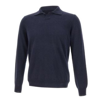 KANGRA Round-neck Knitwear, male, Blue, XL, Polo Shirt