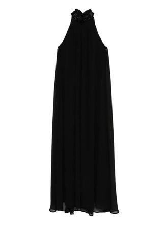 P.A.R.O.S.H. embellished-halterneck dress - women - Fabric - L - Black