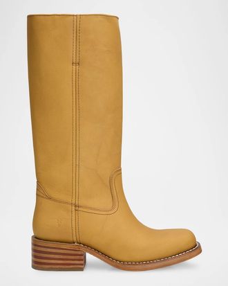 Frye Campus 14L Leather Wide Calf Boots