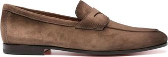 Santoni Penny-slot Suede Loafers
