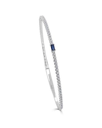 Sabrina Designs 14K 0.54 Ct. Tw. Diamond & Sapphire Baguette Bangle Bracelet