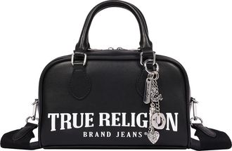 True Religion Bombe Logo Satchel in Black at Nordstrom Rack