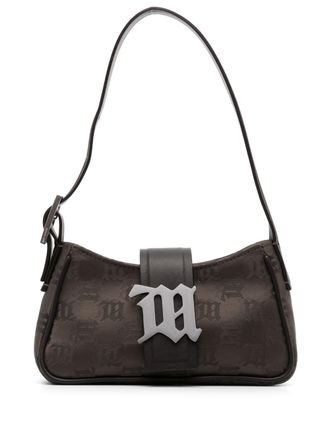 Misbhv monogram-detail shoulder bag - Brown