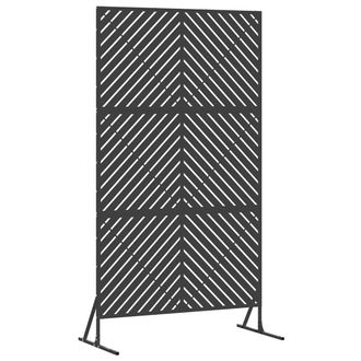 Berkfield Home Steel Fence Panel Black Steel Standard Durable