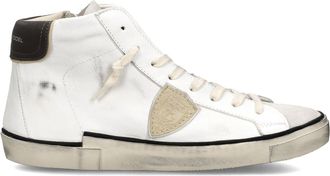 Philippe Model Mid Leather and Suede Sneakers