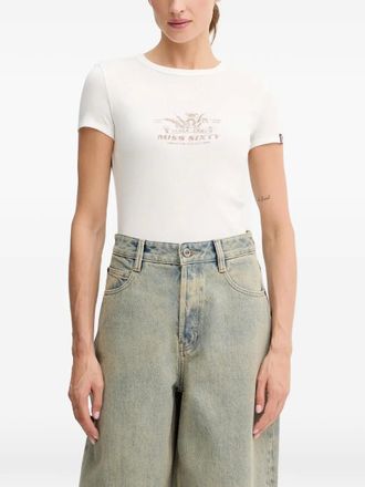 Miss Sixty print-detail T-shirt - Wit