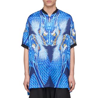 Yohji Yamamoto Satin Dragon Graphic Jersey in Multicolour at Nordstrom, Size X-Large