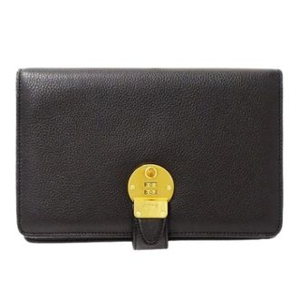 Bally Vintage, unisex, Zwart, ONE Size, Leer, Pre-owned leren clutch