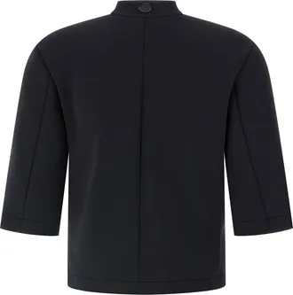 Moncler Scuba-Effect with High Neck Sweatshirt - Black