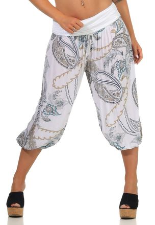 Malito more than fashion Malito Women Aladdin Shorts Pant Harem Yoga 7186 (White)