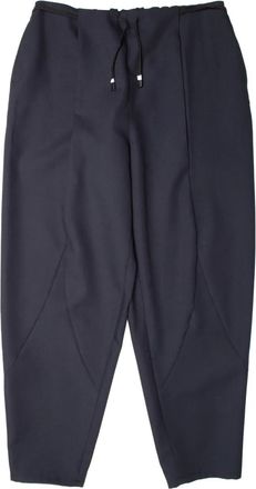 Yoshiokubo Pantaloni affusolati con coulisse - Nero