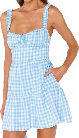 Show me your Mumu Rosie Mini Dress In Blue Cottage Gingham