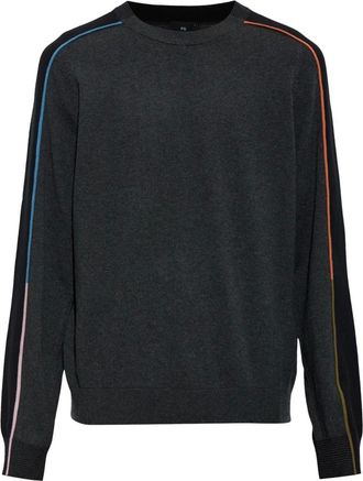 Paul Smith Truien & Vesten, Heren, Grijs, M, Katoen, Katoenen trui met ronde hals