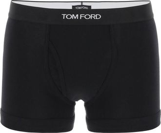 Tom Ford Logo Print Cotton Trunks