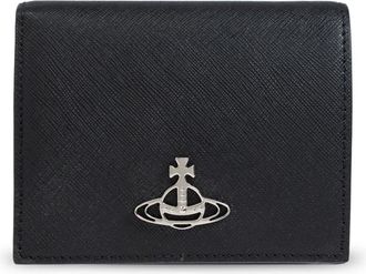 Vivienne Westwood Saffiano Billfold Portemonnee - Dames - Portefeuilles - Zwart - ONE Size - Leer - Accessoires