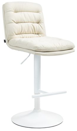 Clp Clp - Taburete De Bar Damar En Tela Crema Blanco