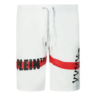 Philipp Plein TM Skull And Bones White Swim Shorts