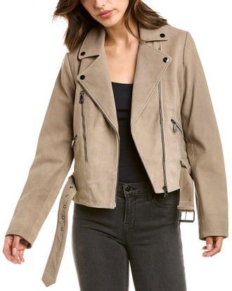 Bernardo Suede Moto Jacket
