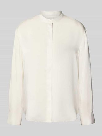 Calvin Klein Relaxed Fit Bluse mit Stehkragen in Offwhite, Gr&ouml;&szlig;e XL