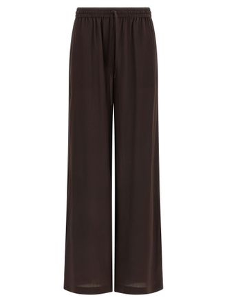 P.A.R.O.S.H. Brown Silk Casual Womens Pants