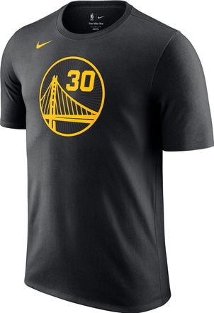 Nike Mens Nike Golden State Warriors Curry Numeric Alphabet Pure Cotton Round Neck Pullover Short Sleeve Black T-Shirt DA7375-013