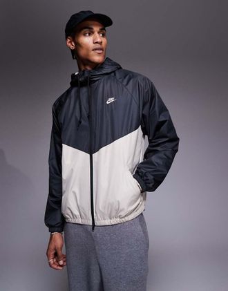 Nike Windrunner - Giacca sportiva nera e grigia-Nero