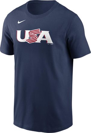 Nike Bobby Witt Jr. USA Baseball 2026 World Baseball Classic Nike Mens T-Shirt in Blue | N19944BW3U-C1D