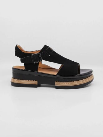 L'Amour Des Pieds Womens Aveeva Platform Sandals In Black Kidsuede