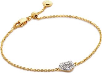 Monica Vinader Nura Mini Heart Diamond Bracelet in Yellow Gold at Nordstrom Rack
