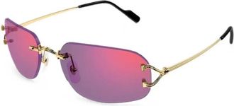 Cartier Zonnebril - unisex - Accessoires - Geel - Maat: 58 MM